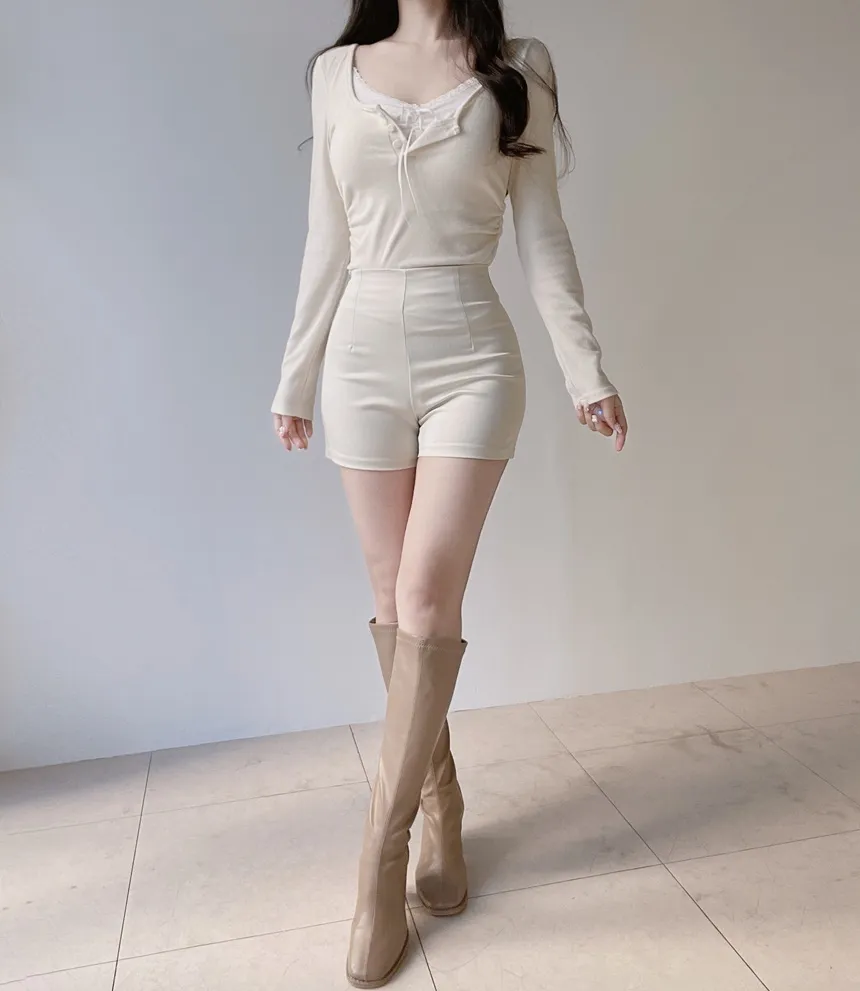 ハイウエストベーシックショートパンツ | mirangmirang | 詳細画像13