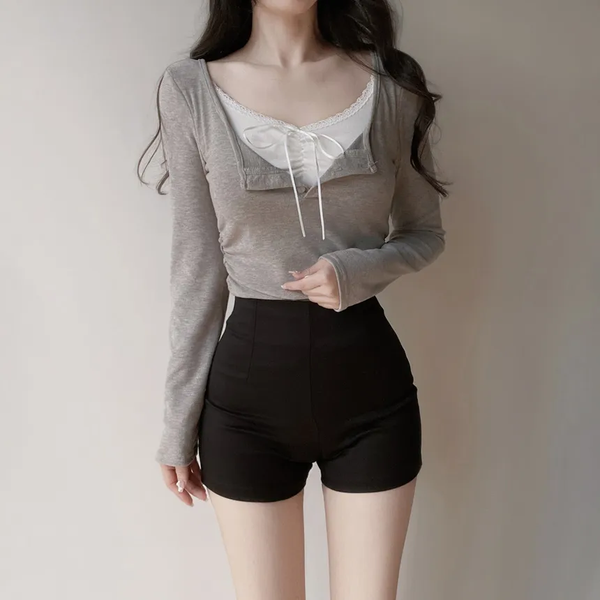 ハイウエストベーシックショートパンツ | mirangmirang | 詳細画像35