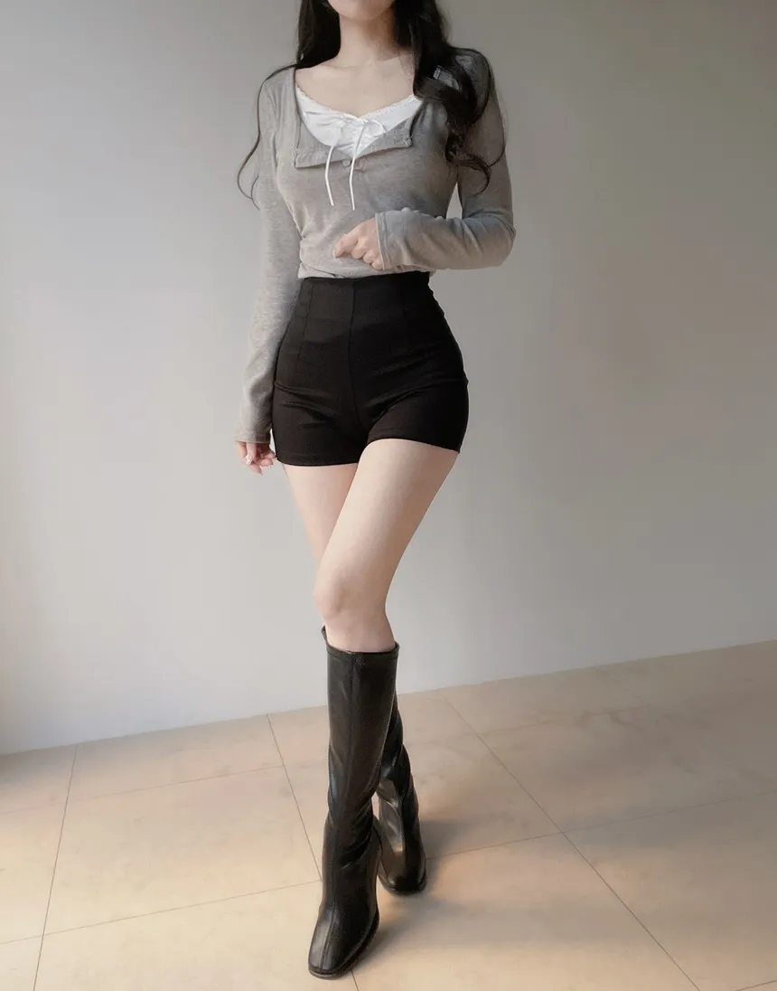 ハイウエストベーシックショートパンツ | mirangmirang | 詳細画像39