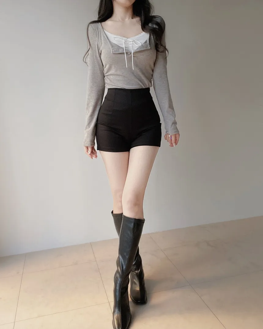 ハイウエストベーシックショートパンツ | mirangmirang | 詳細画像41