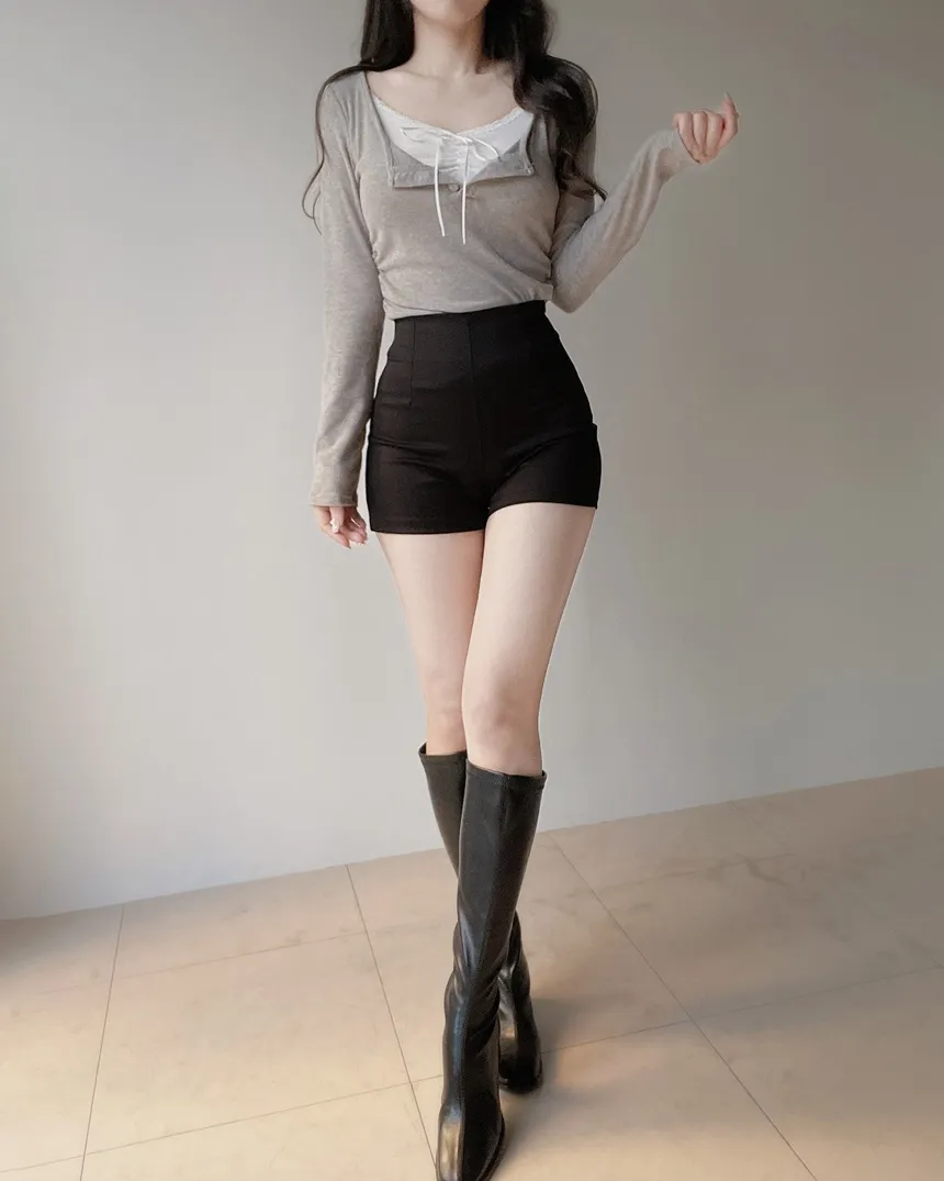 ハイウエストベーシックショートパンツ | mirangmirang | 詳細画像42