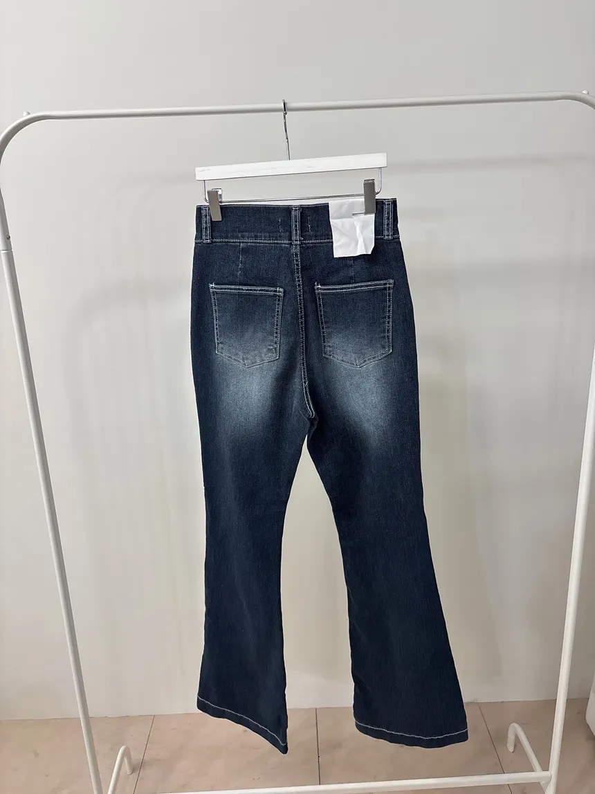 ハイウエストブーツカットウォッシングツーボタンポケットデニムパンツ | mirangmirang | 詳細画像31