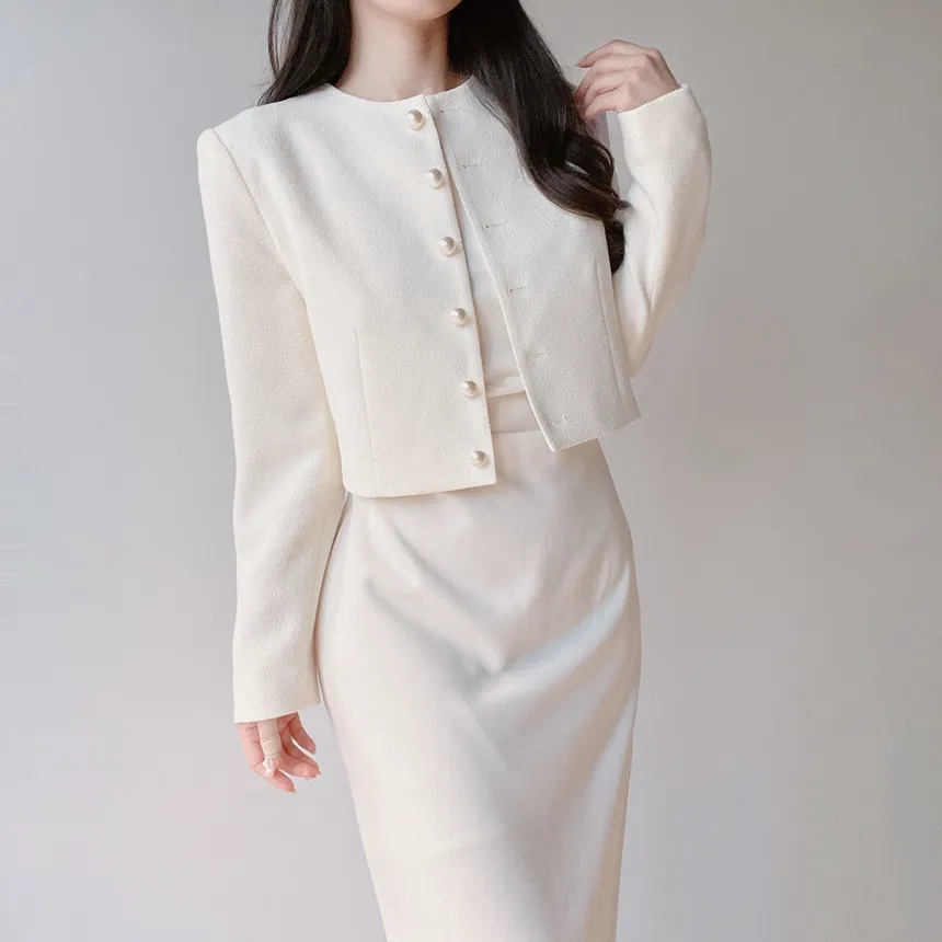 ロングシャーリングドレープノースリワンピース | mirangmirang | 詳細画像8