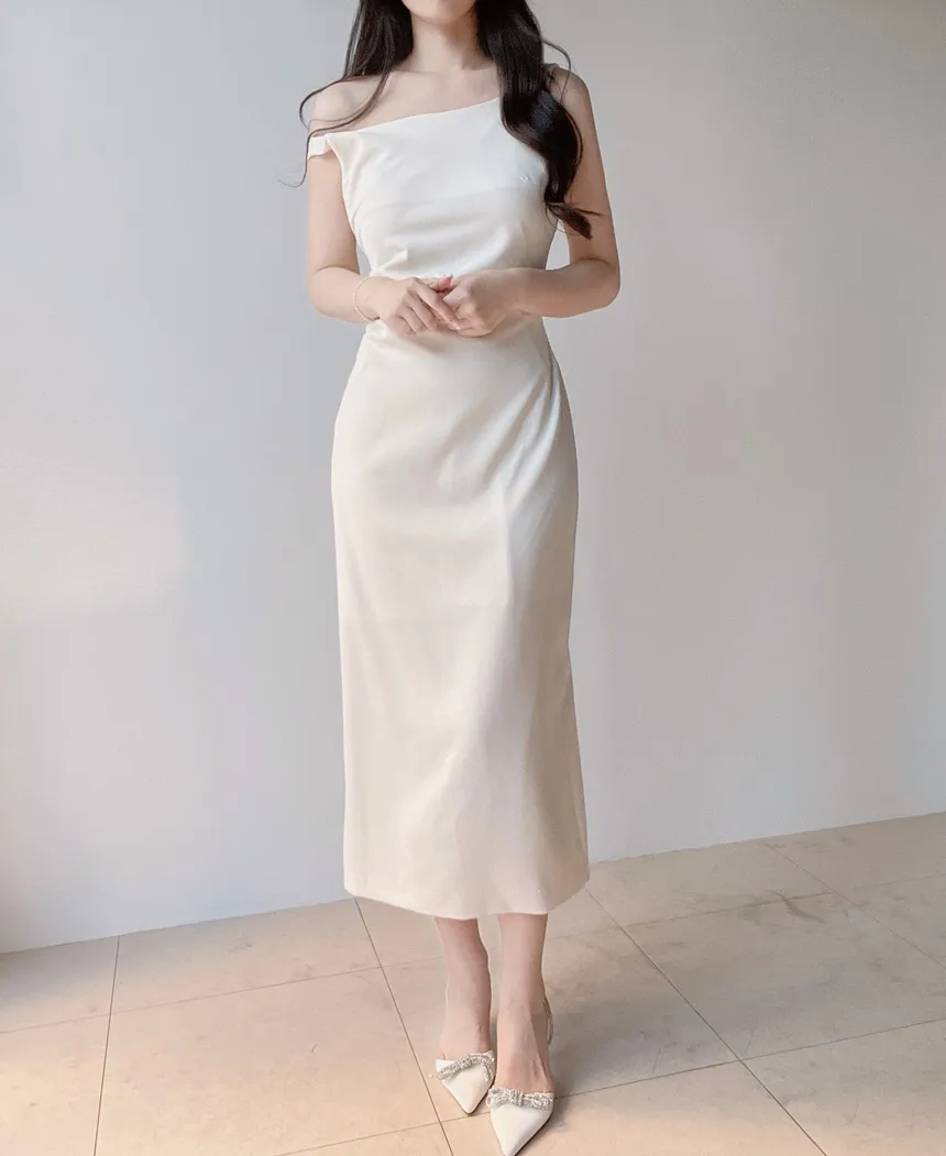 ロングシャーリングドレープノースリワンピース | mirangmirang | 詳細画像11