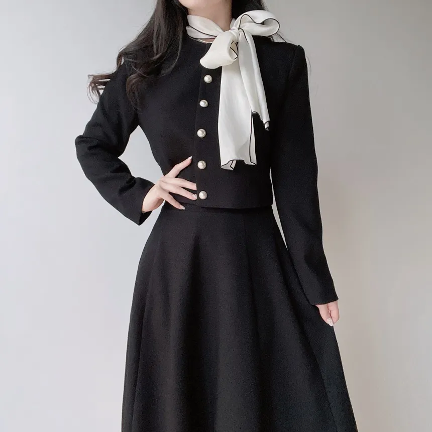 ロングシャーリングドレープノースリワンピース | mirangmirang | 詳細画像30