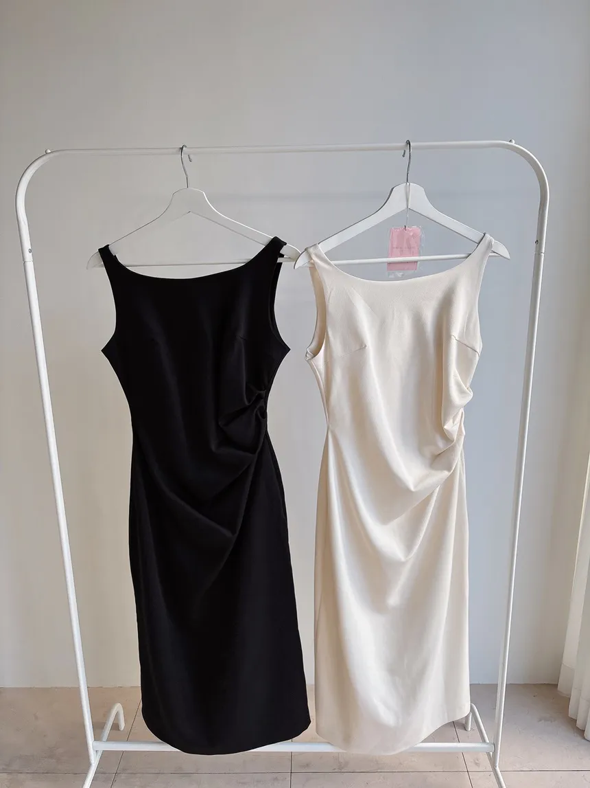 ロングシャーリングドレープノースリワンピース | mirangmirang | 詳細画像41