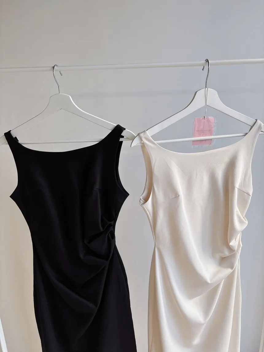 ロングシャーリングドレープノースリワンピース | mirangmirang | 詳細画像42