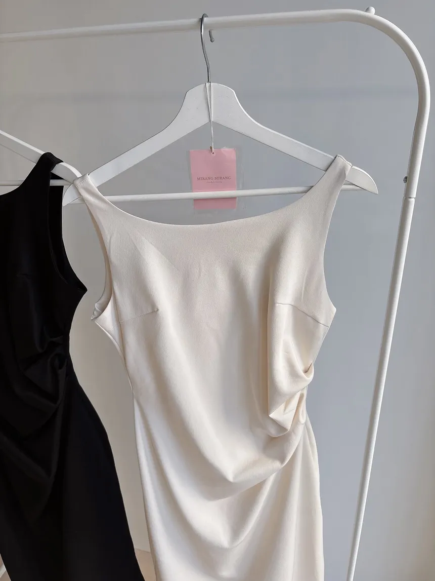 ロングシャーリングドレープノースリワンピース | mirangmirang | 詳細画像43