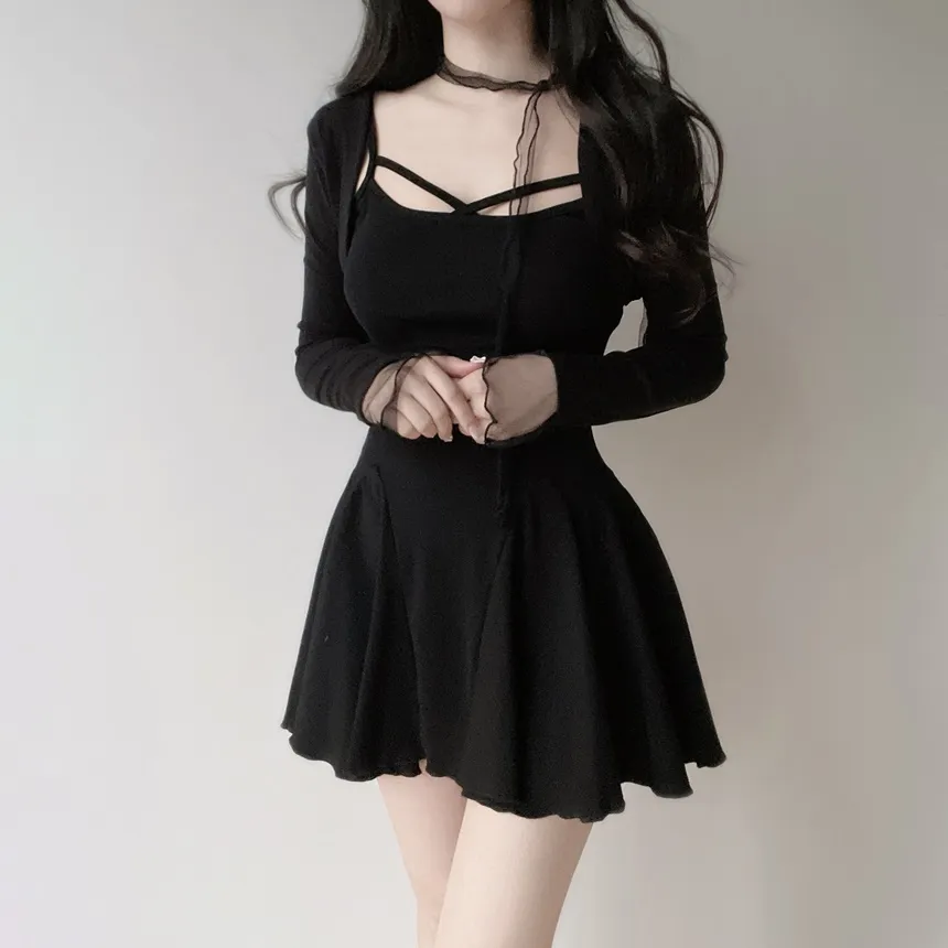 フレアHラインクロスキャミワンピース | mirangmirang | 詳細画像8