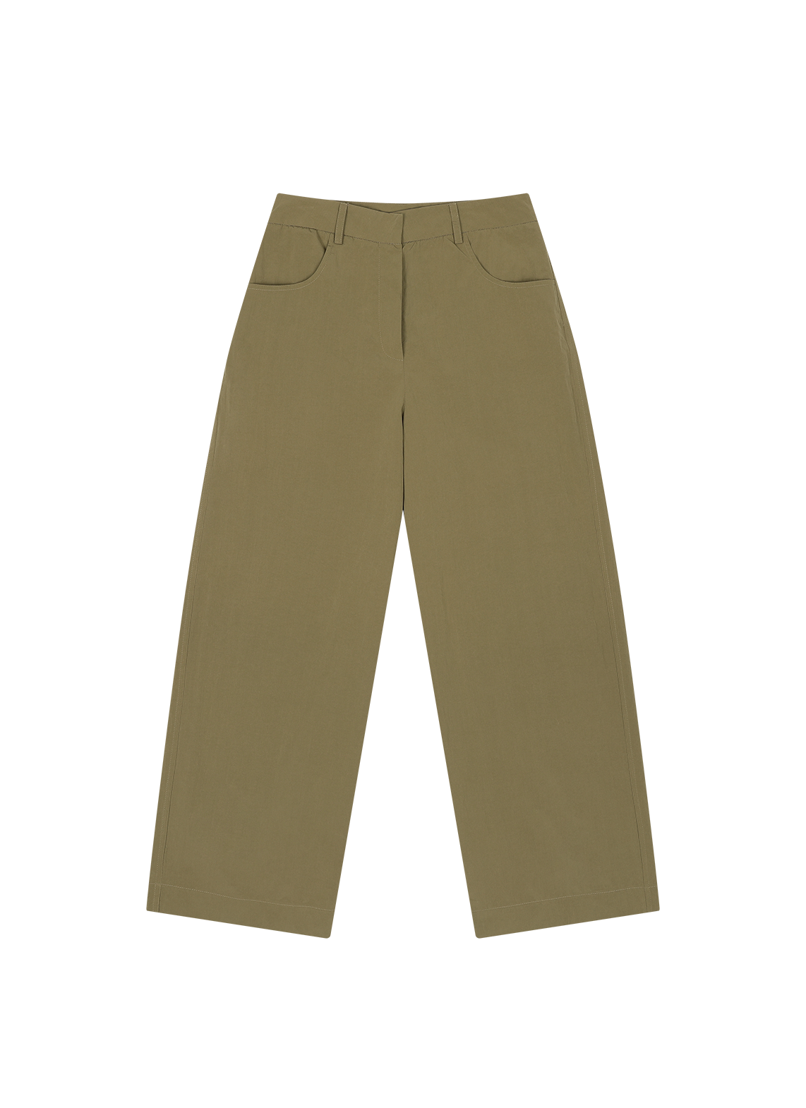 コットンナイロンポケットワイド無地パンツ春夏秋 | 詳細画像17