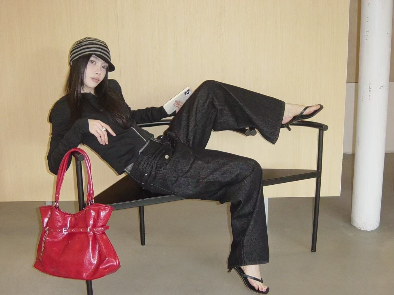 レザー調ベルトショルダーバッグキーリングセット | 詳細画像3