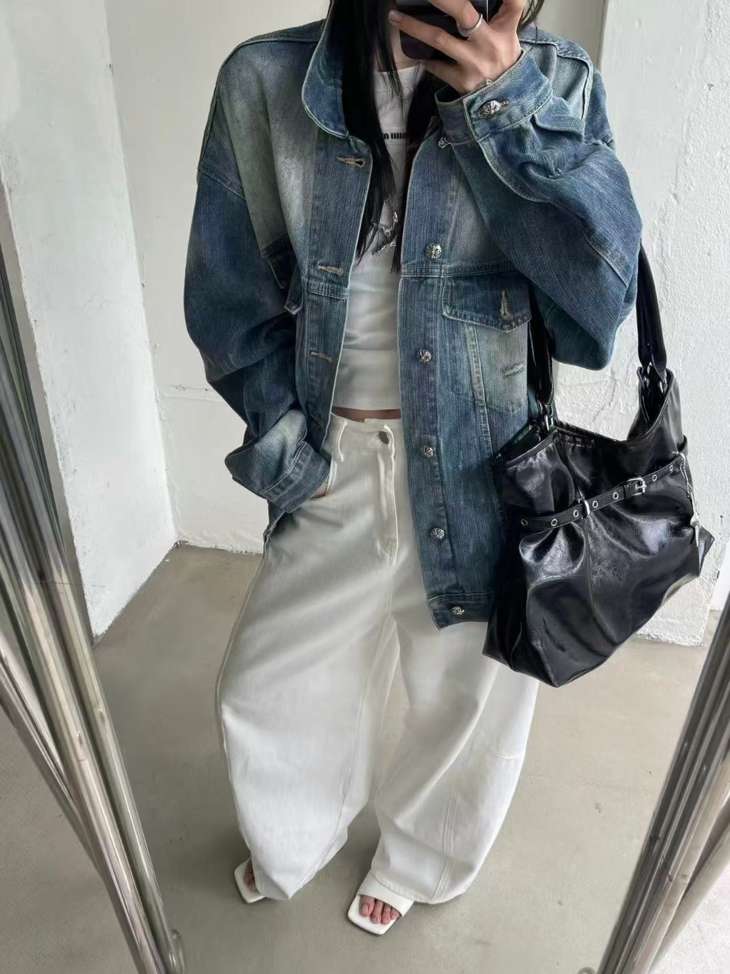 レザー調ベルトショルダーバッグキーリングセット | 詳細画像11