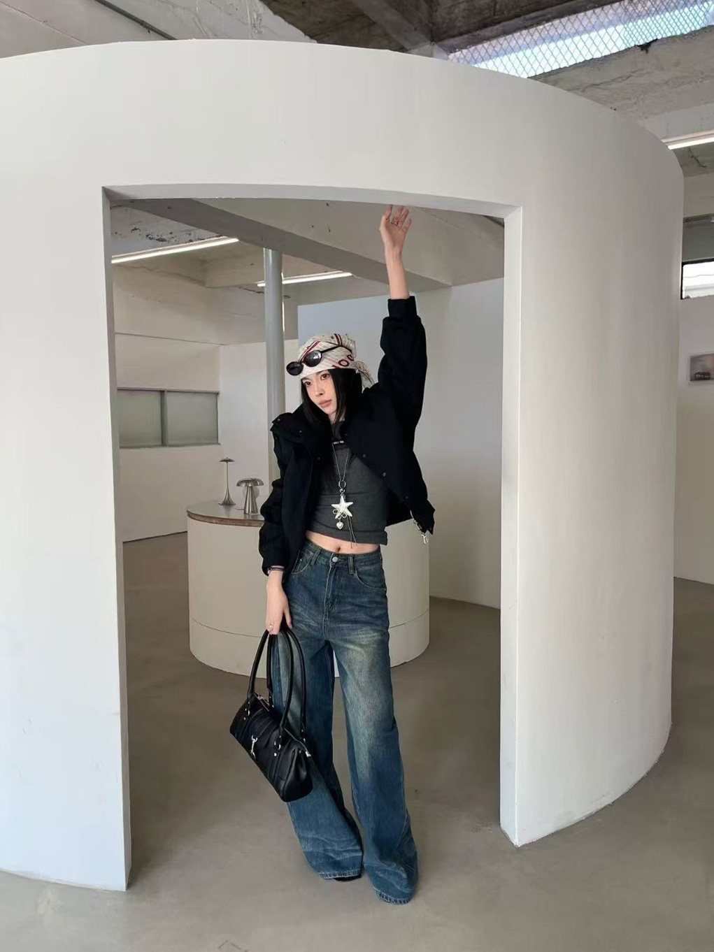 レザー調ジップアップバックルショルダーバッグ | 詳細画像17