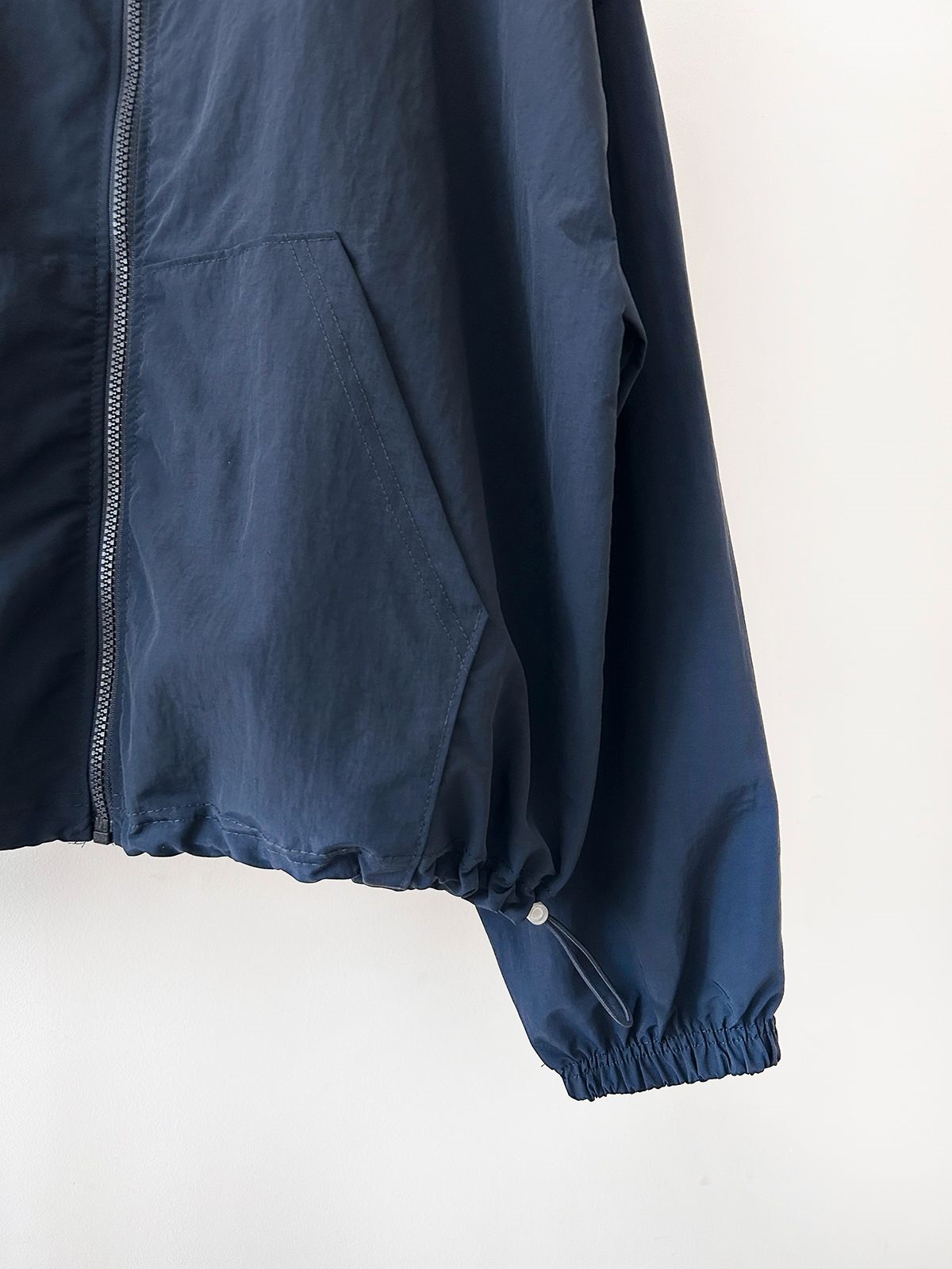 ナイロンジップアップポケットウエストゴムドローコードロング長袖Aラインカンガルーポケットセットアップスカートジャンパー | 詳細画像38