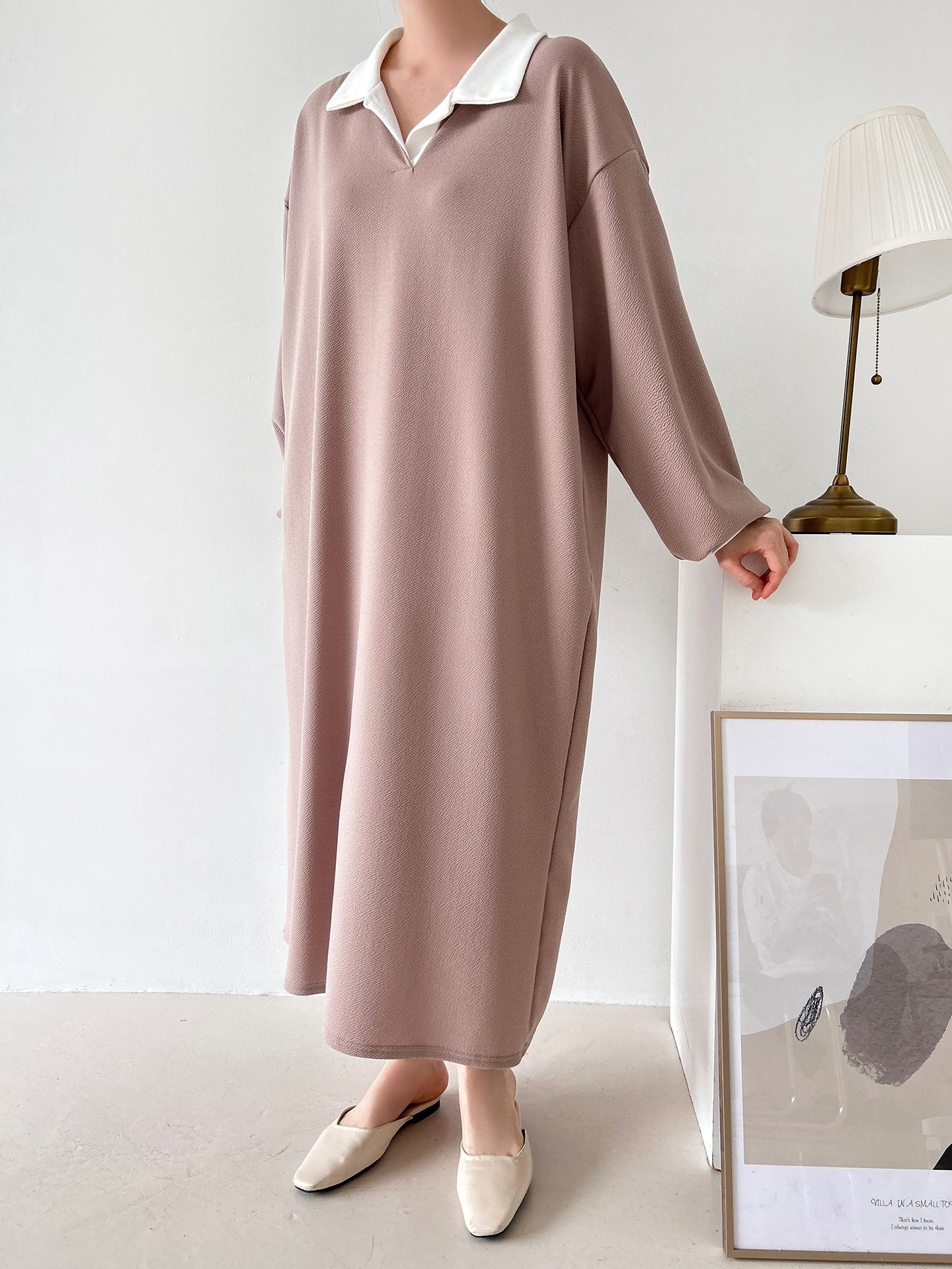 カラーポケット長袖配色ワンピース | 詳細画像21