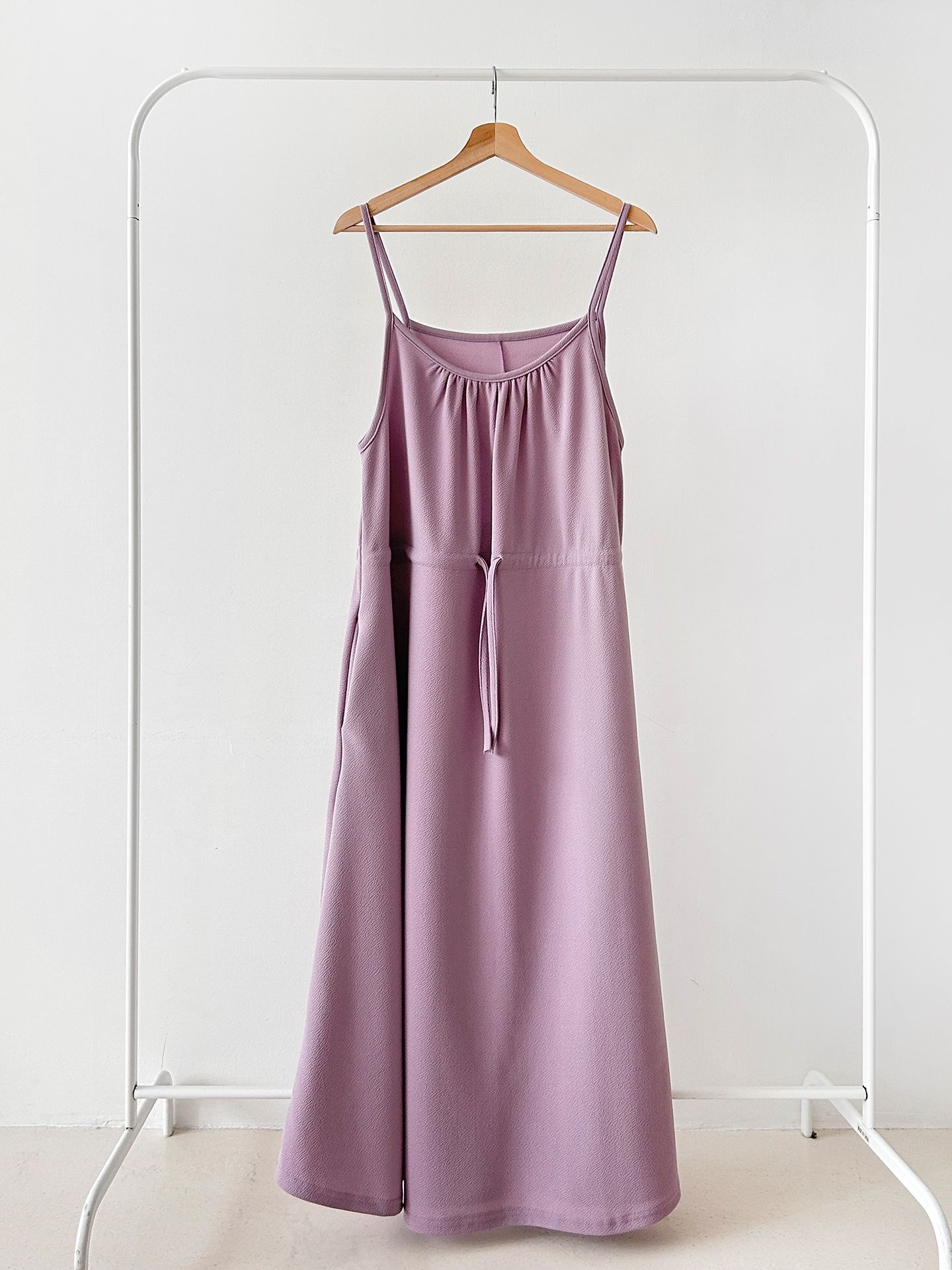 シャーリングドローストリングポケットロングキャミワンピース | 詳細画像47