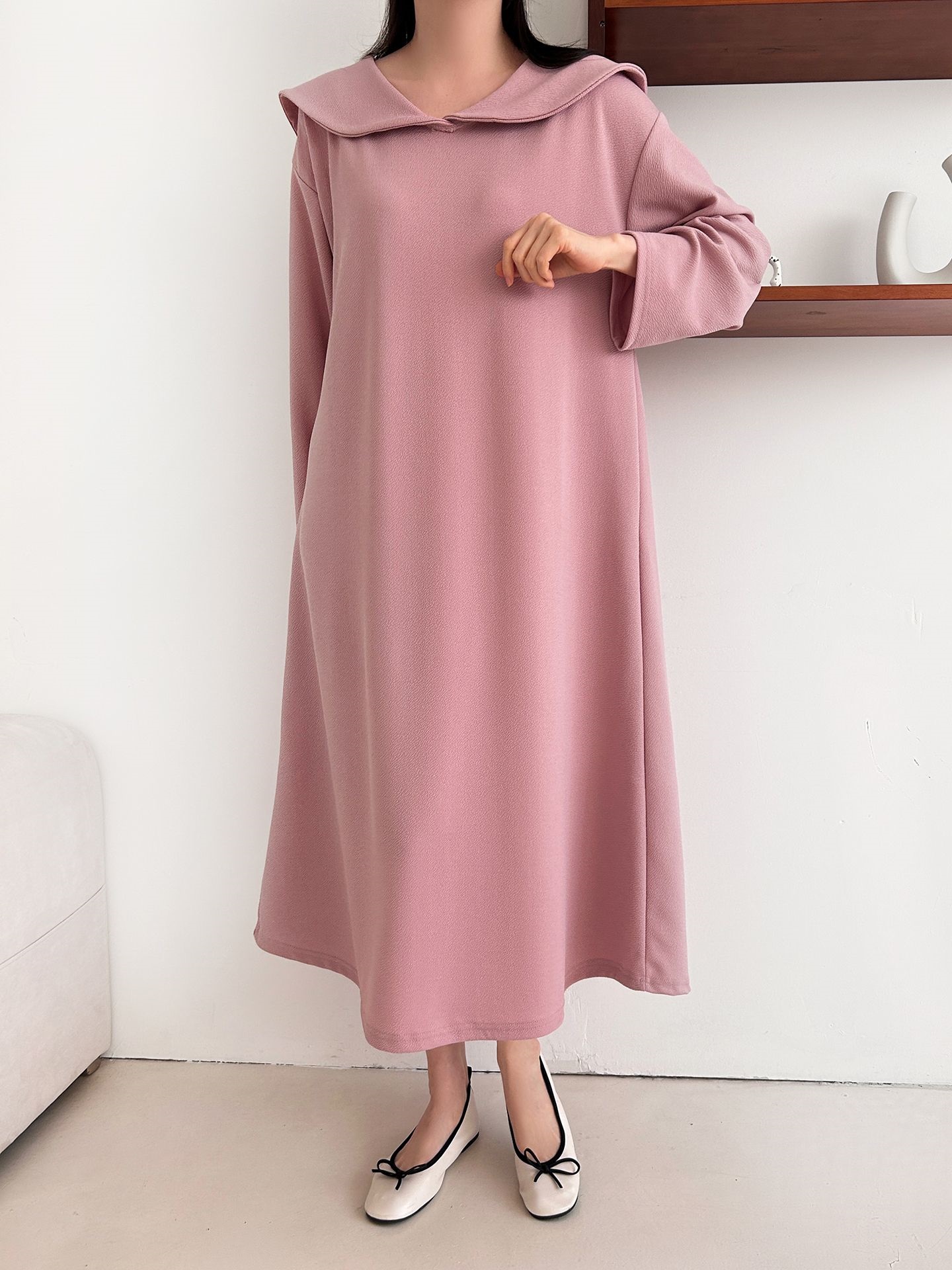 セーラーカラー長袖ワンピース | 詳細画像3