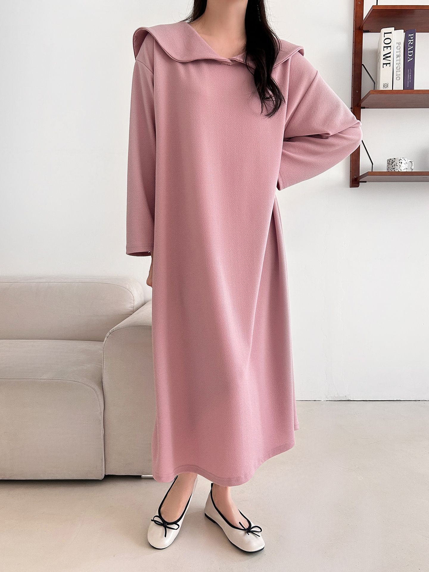 セーラーカラー長袖ワンピース | 詳細画像6