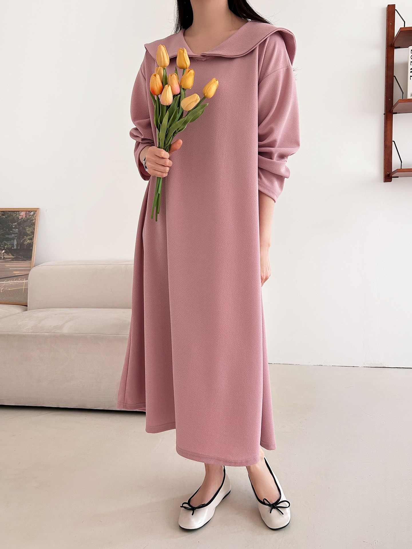 セーラーカラー長袖ワンピース | 詳細画像9