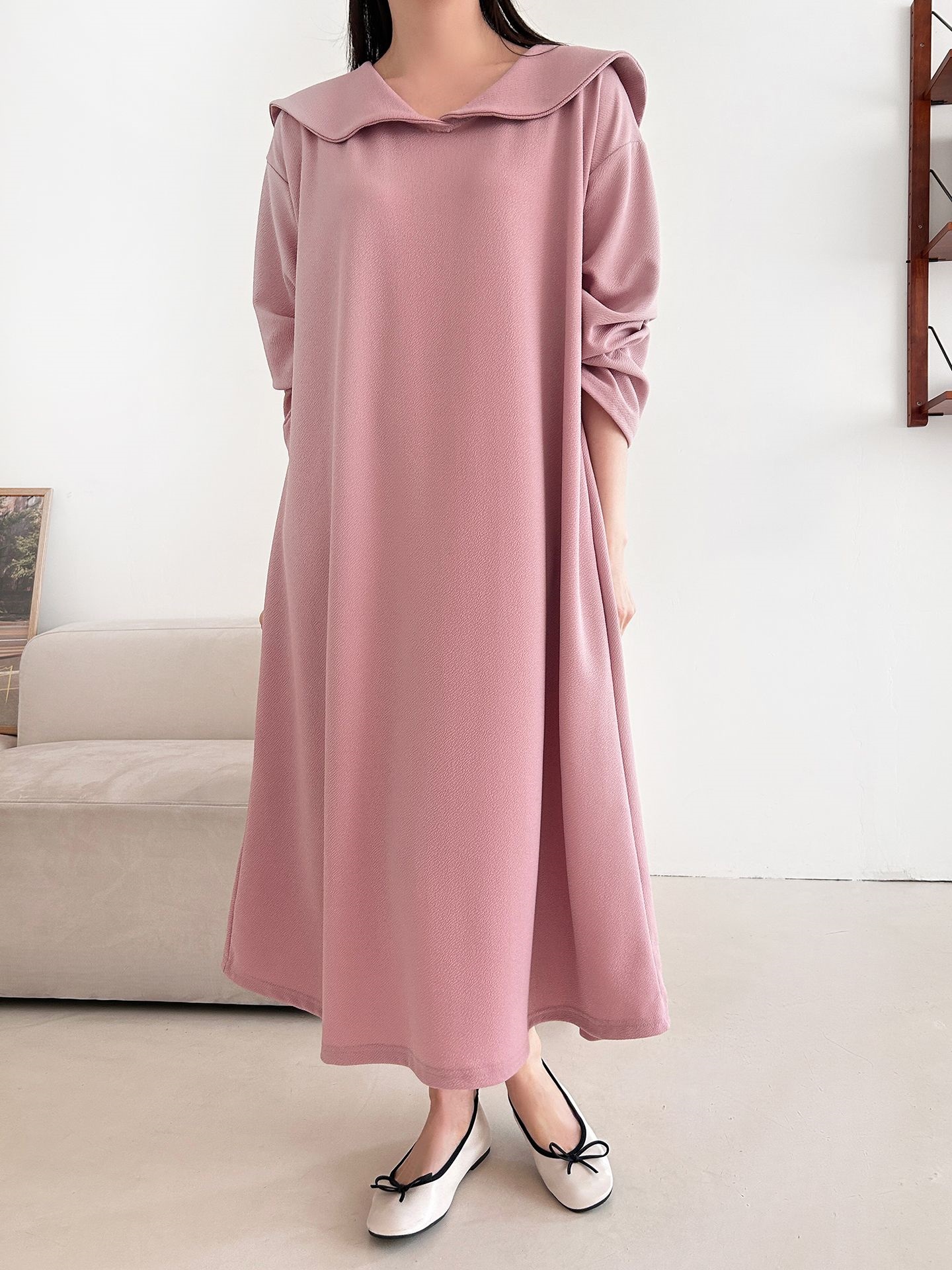 セーラーカラー長袖ワンピース | 詳細画像10