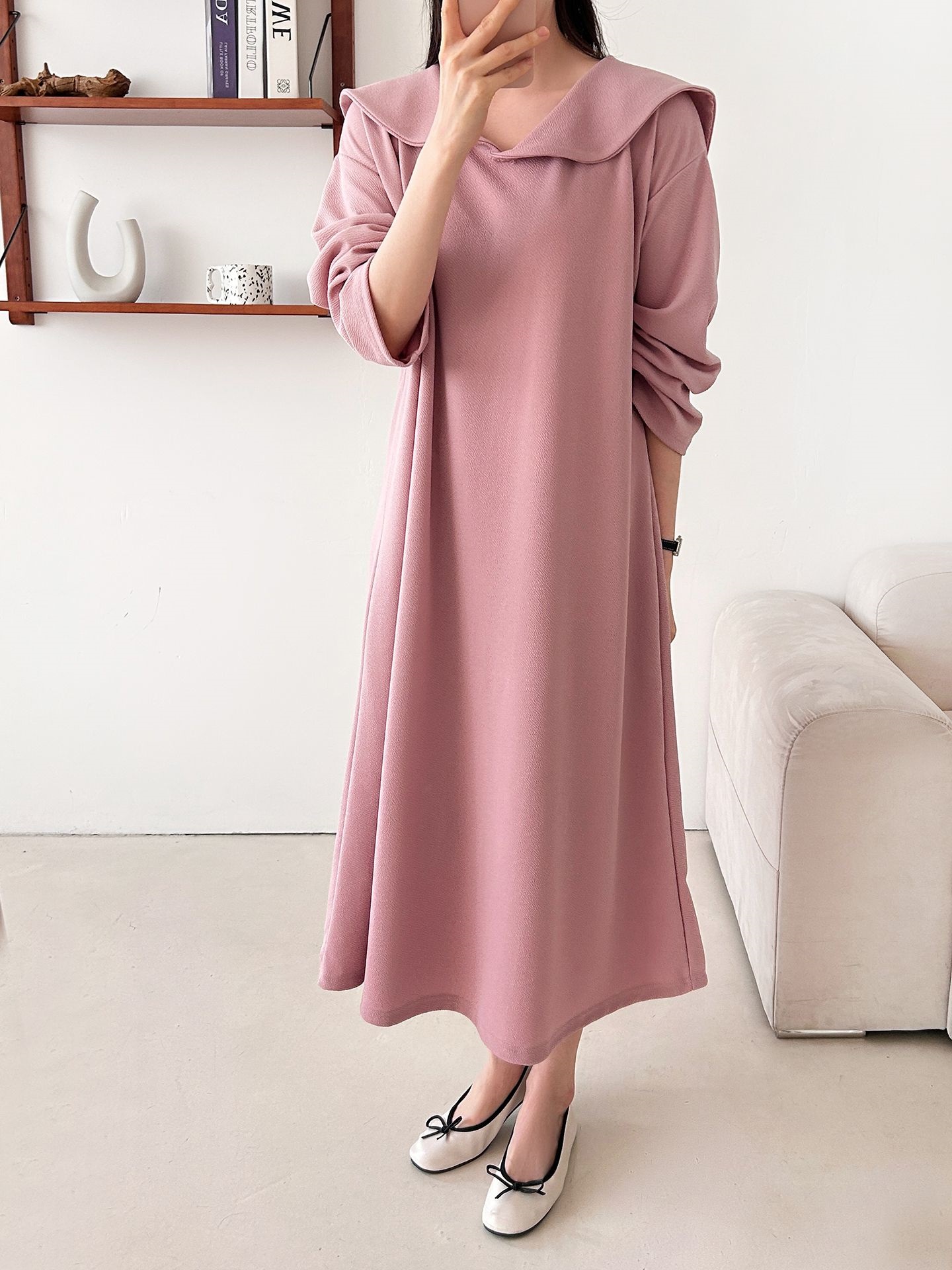 セーラーカラー長袖ワンピース | 詳細画像12