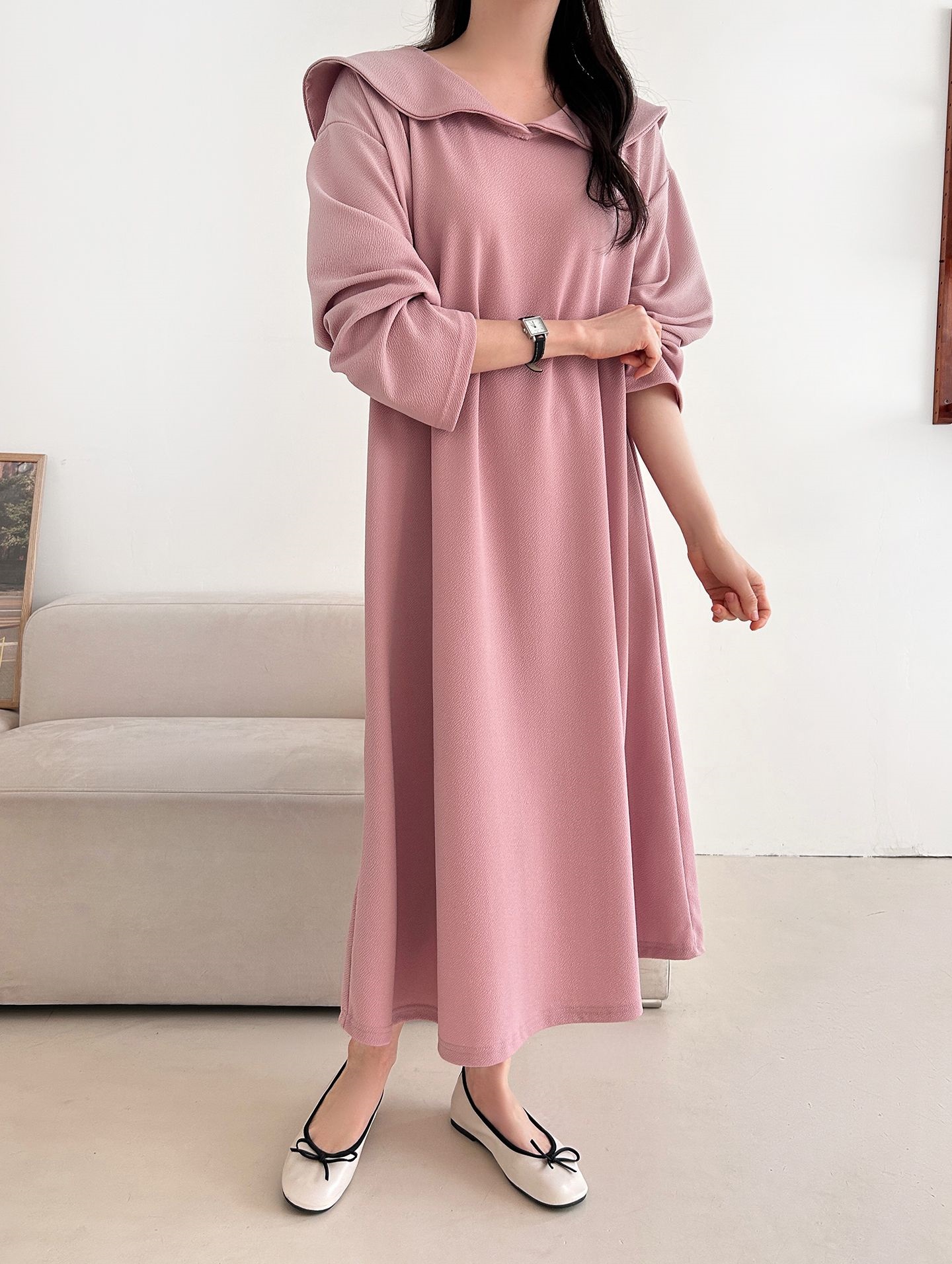 セーラーカラー長袖ワンピース | 詳細画像11