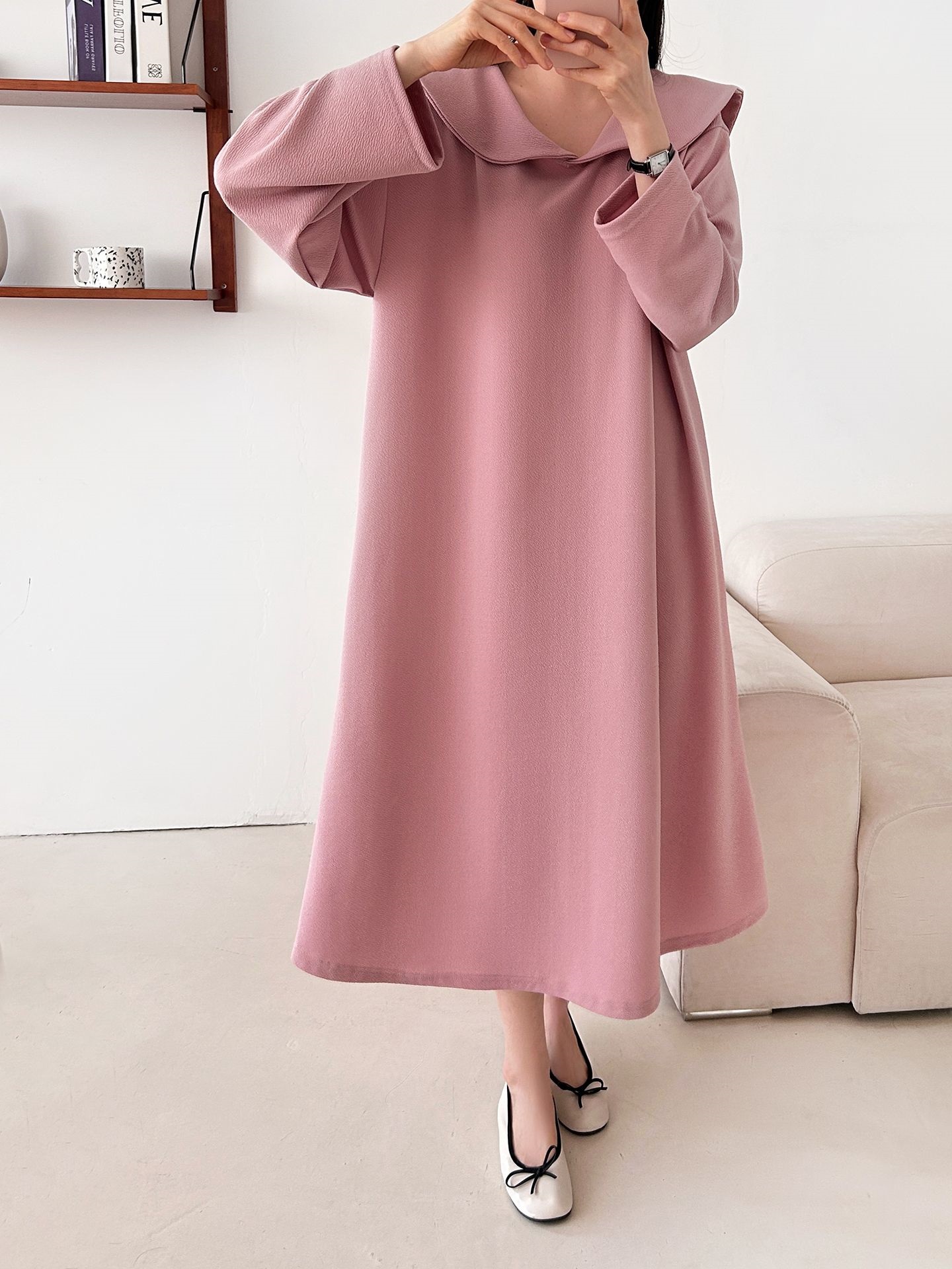 セーラーカラー長袖ワンピース | 詳細画像13