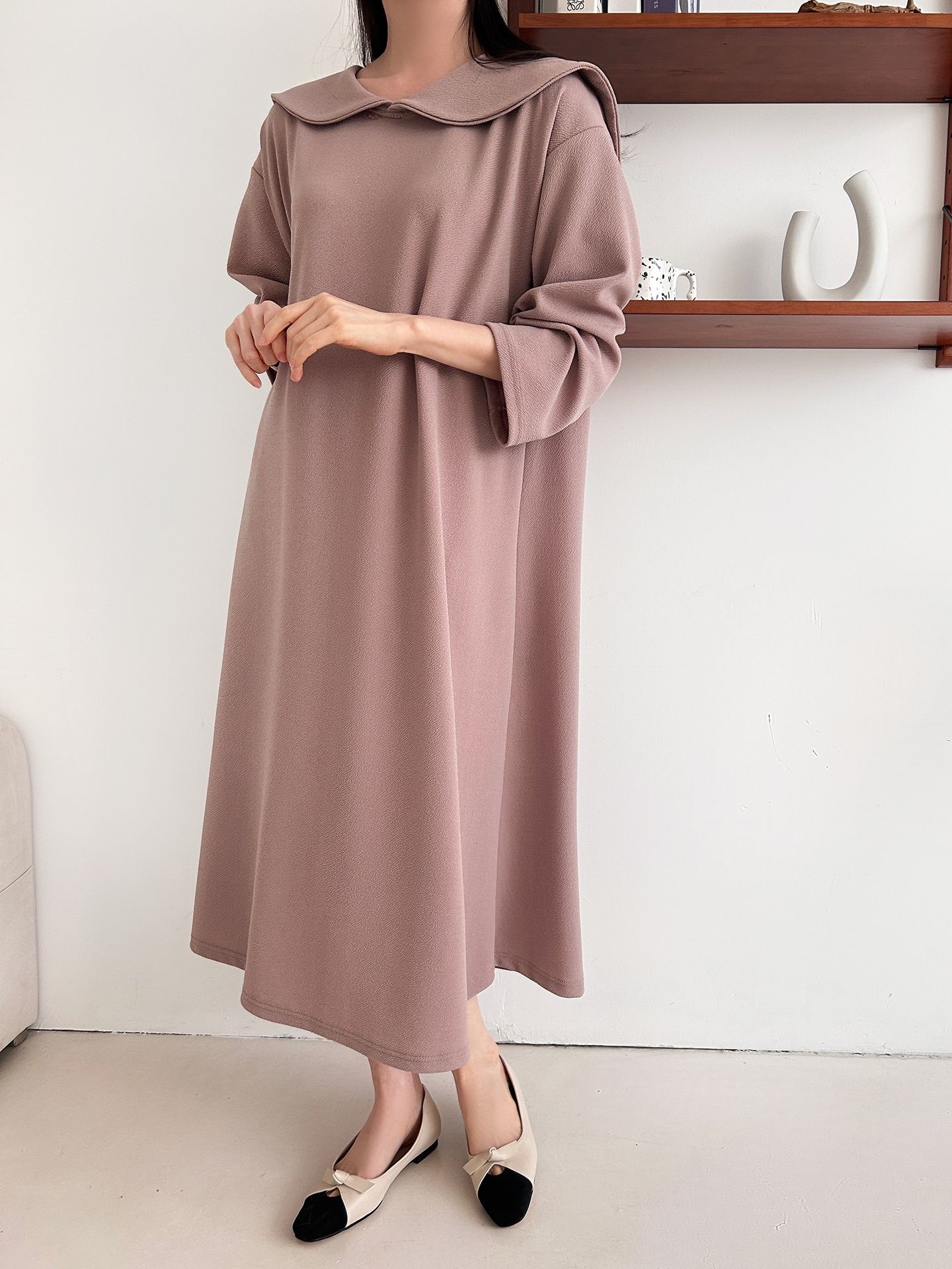 セーラーカラー長袖ワンピース | 詳細画像25