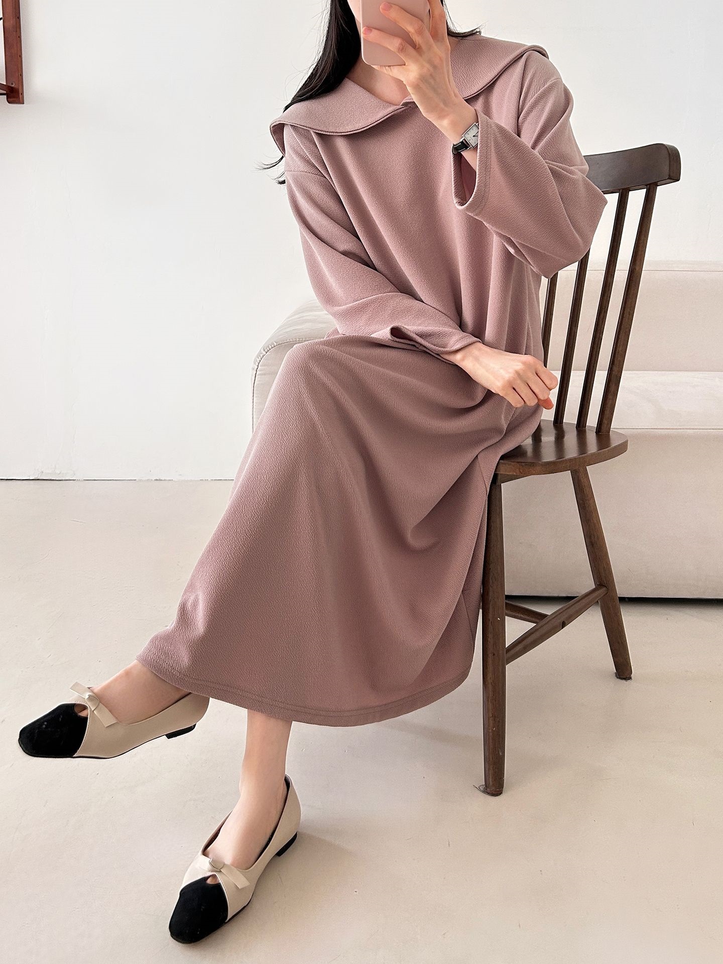 セーラーカラー長袖ワンピース | 詳細画像29