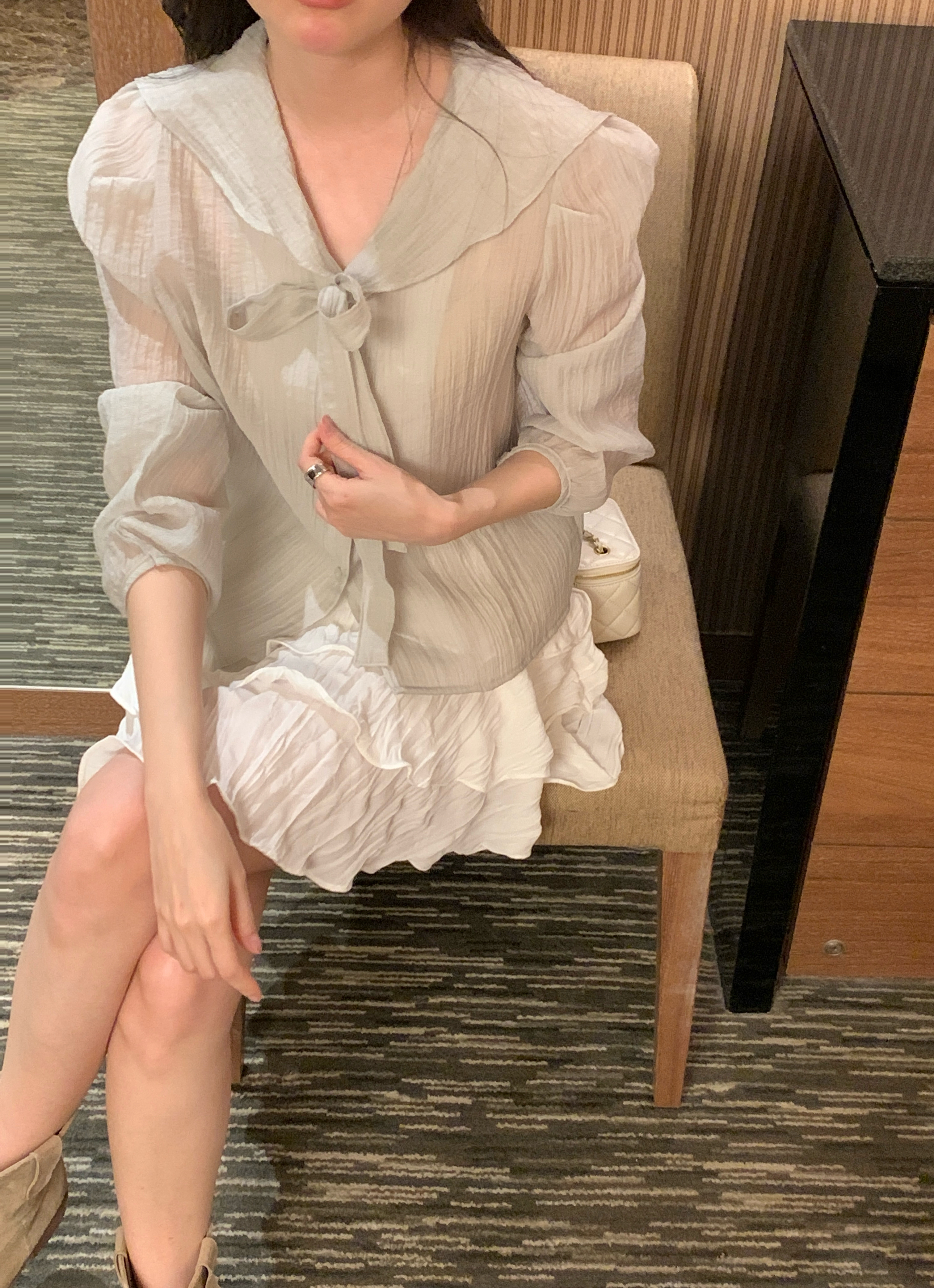 セーラーカラーブラウスストラップ付 | 詳細画像2