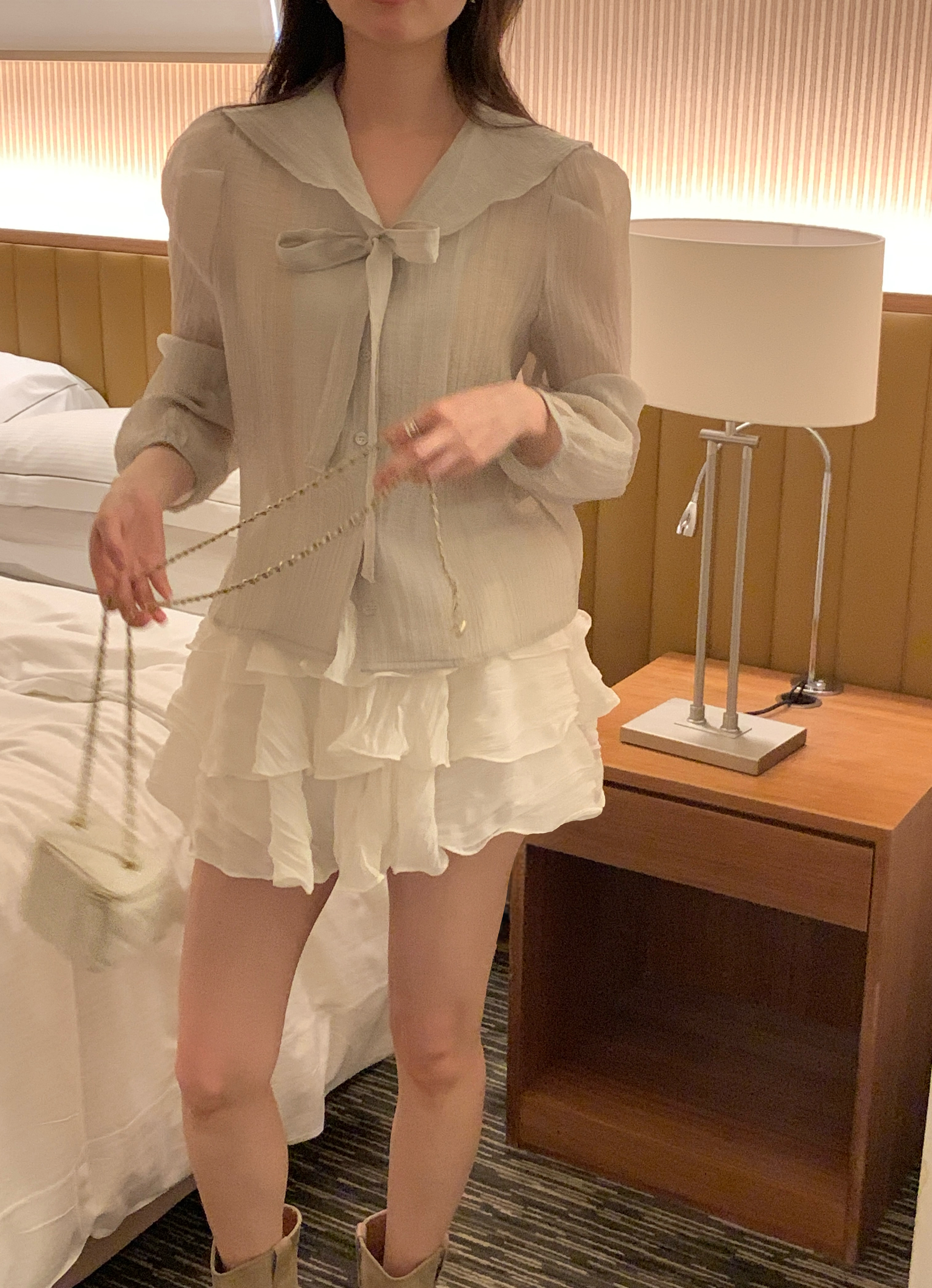 セーラーカラーブラウスストラップ付 | 詳細画像5