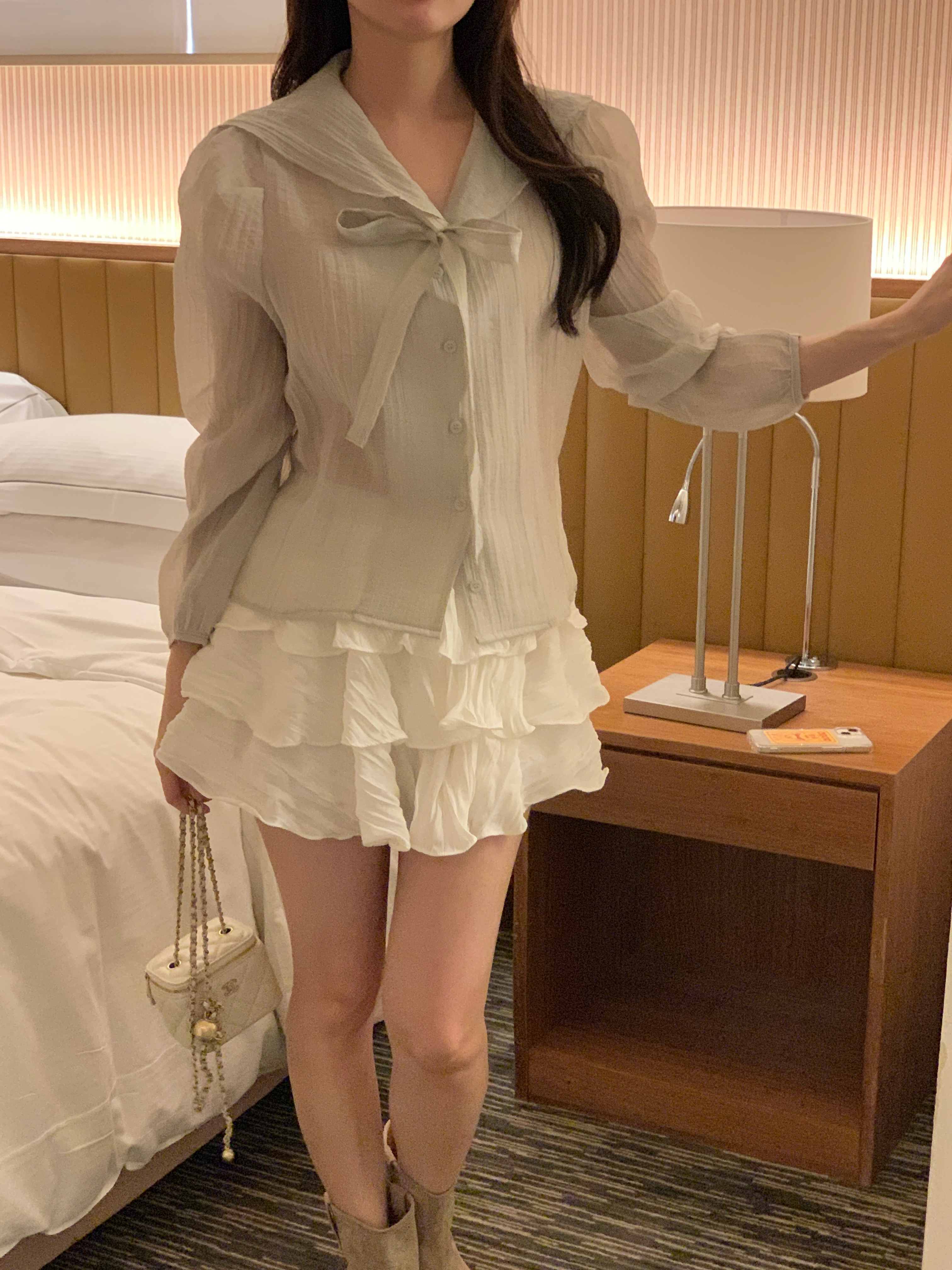 セーラーカラーブラウスストラップ付 | 詳細画像7