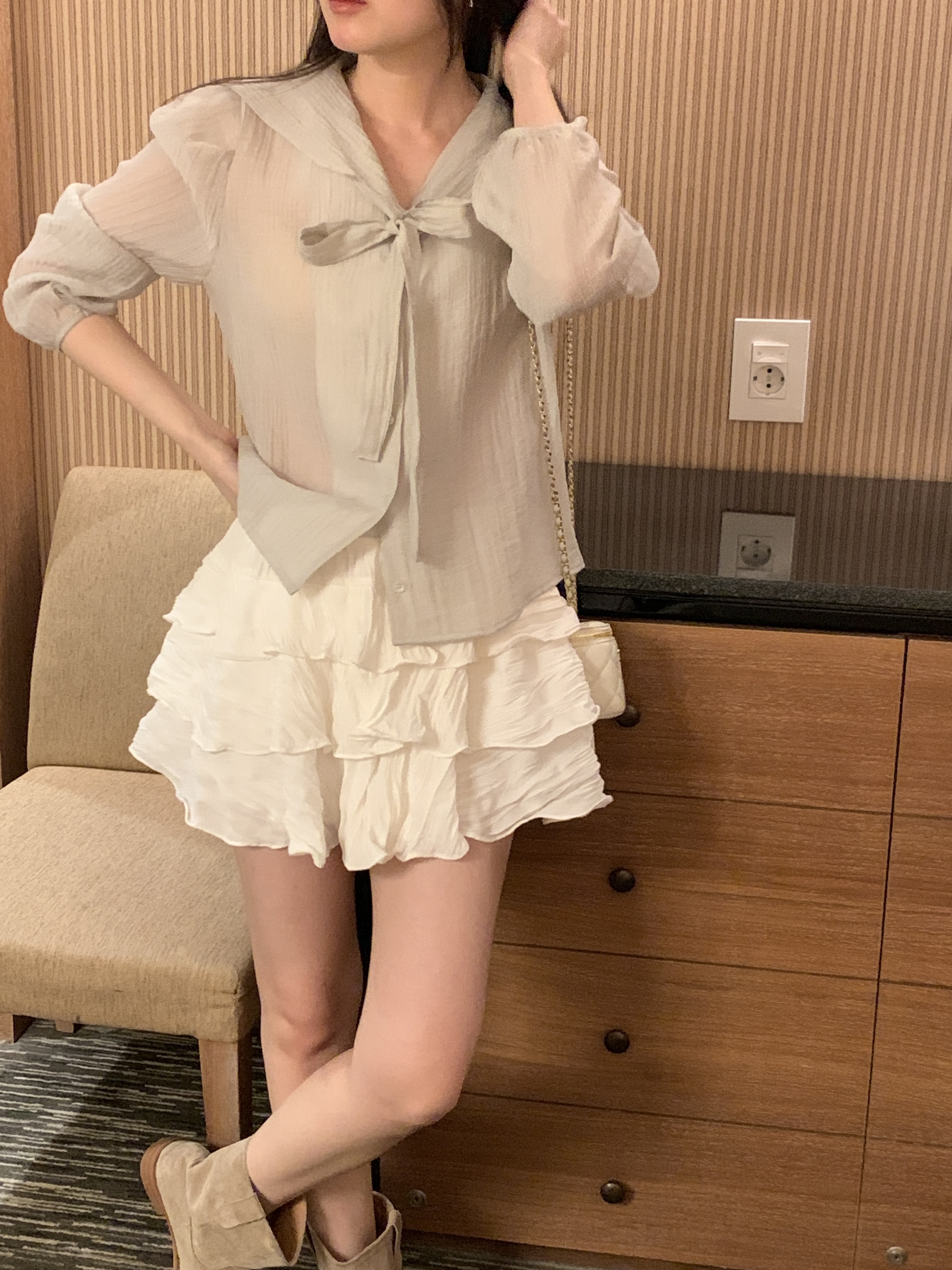 セーラーカラーブラウスストラップ付 | 詳細画像13