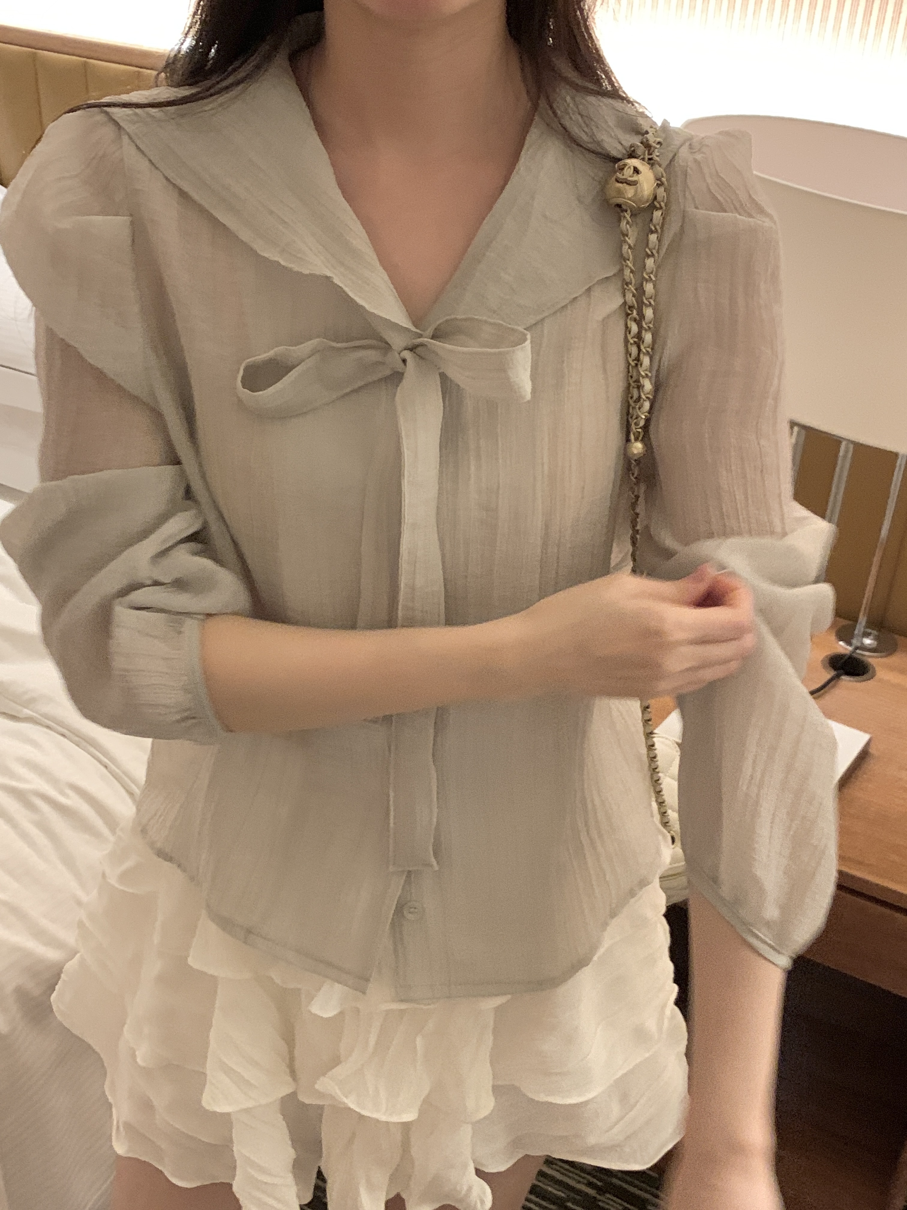 セーラーカラーブラウスストラップ付 | 詳細画像14