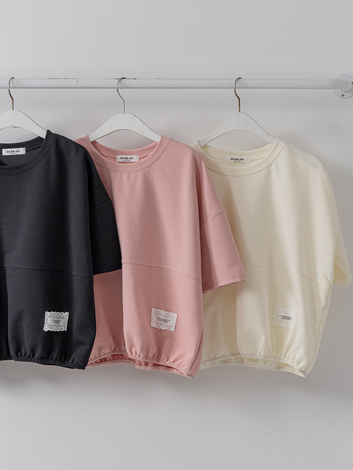 ラウンドネックゴムパッチライン半袖スウェット | 詳細画像38