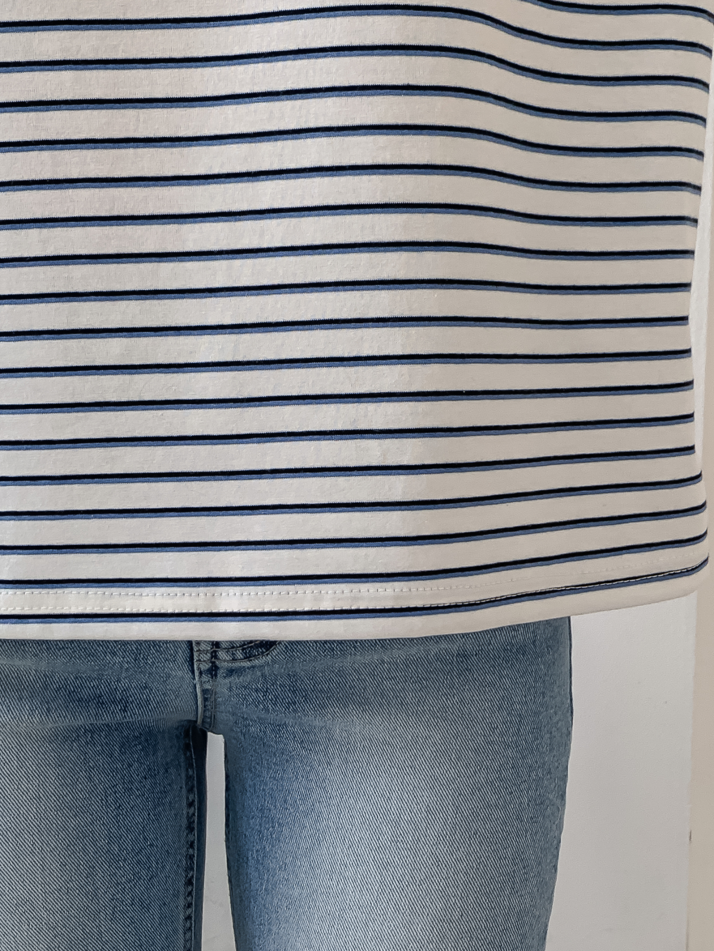 ラウンドネック7分袖ボーダーTシャツ | 詳細画像27