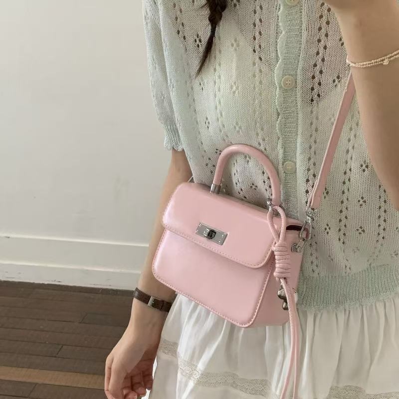 レザー調グロスノットDリング無地ショルダーバッグストラップセット(バックルあり) | 詳細画像5