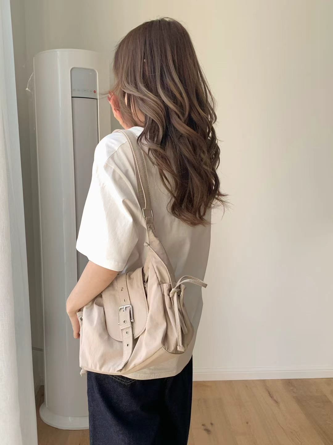 ナイロンベルトドローストリングポケットショルダーバッグ | 詳細画像19