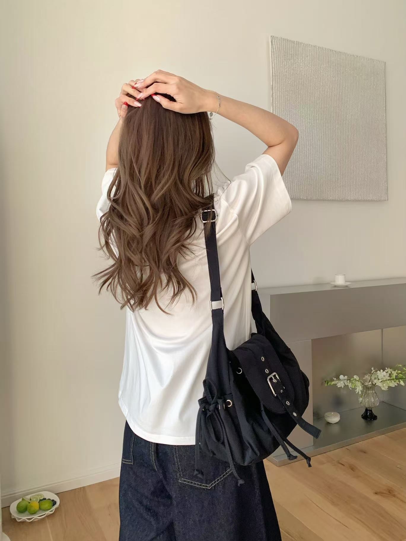 ナイロンベルトドローストリングポケットショルダーバッグ | 詳細画像4