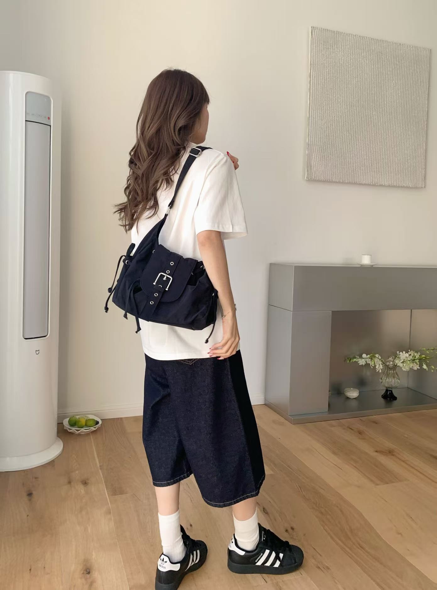 ナイロンベルトドローストリングポケットショルダーバッグ | 詳細画像8