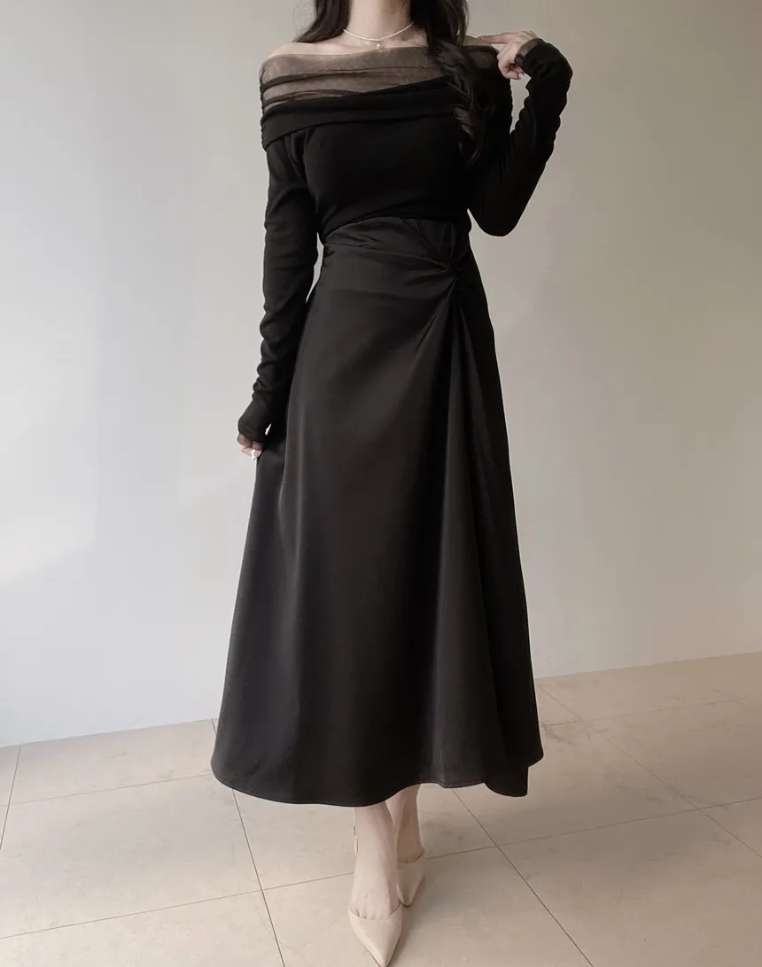 シルキーツイストフレアロングウエストゴムスカート | mirangmirang | 詳細画像39