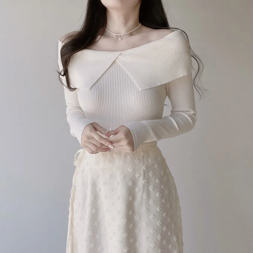 ラップ調リボン(固定)サイドジップロング花柄刺繍スカート | mirangmirang | 詳細画像11