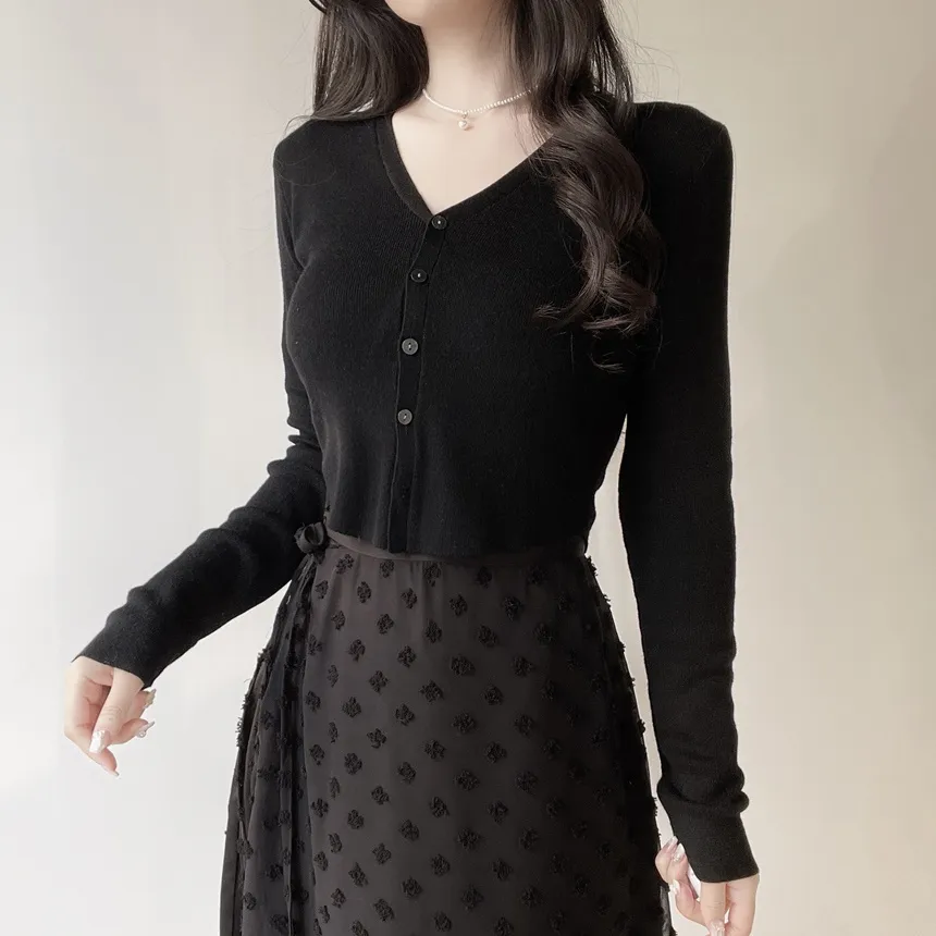 ラップ調リボン(固定)サイドジップロング花柄刺繍スカート | mirangmirang | 詳細画像22