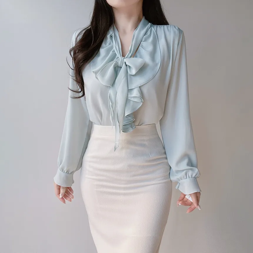 ツイードVネック肩パッドフェイクポケットジャケット | mirangmirang | 詳細画像11