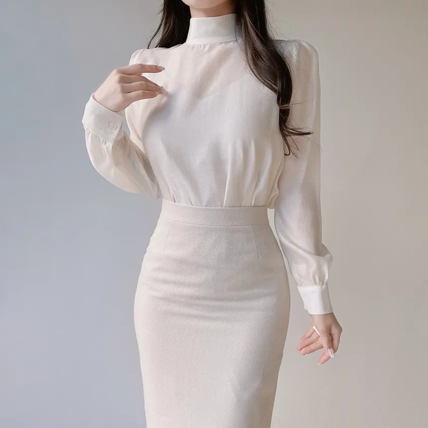 ツイードVネック肩パッドフェイクポケットジャケット | mirangmirang | 詳細画像36