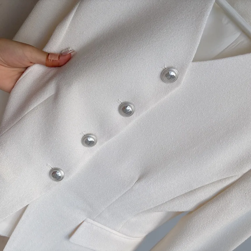 ツイードVネック肩パッドフェイクポケットジャケット | mirangmirang | 詳細画像65