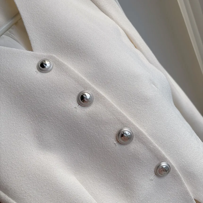 ツイードVネック肩パッドフェイクポケットジャケット | mirangmirang | 詳細画像66