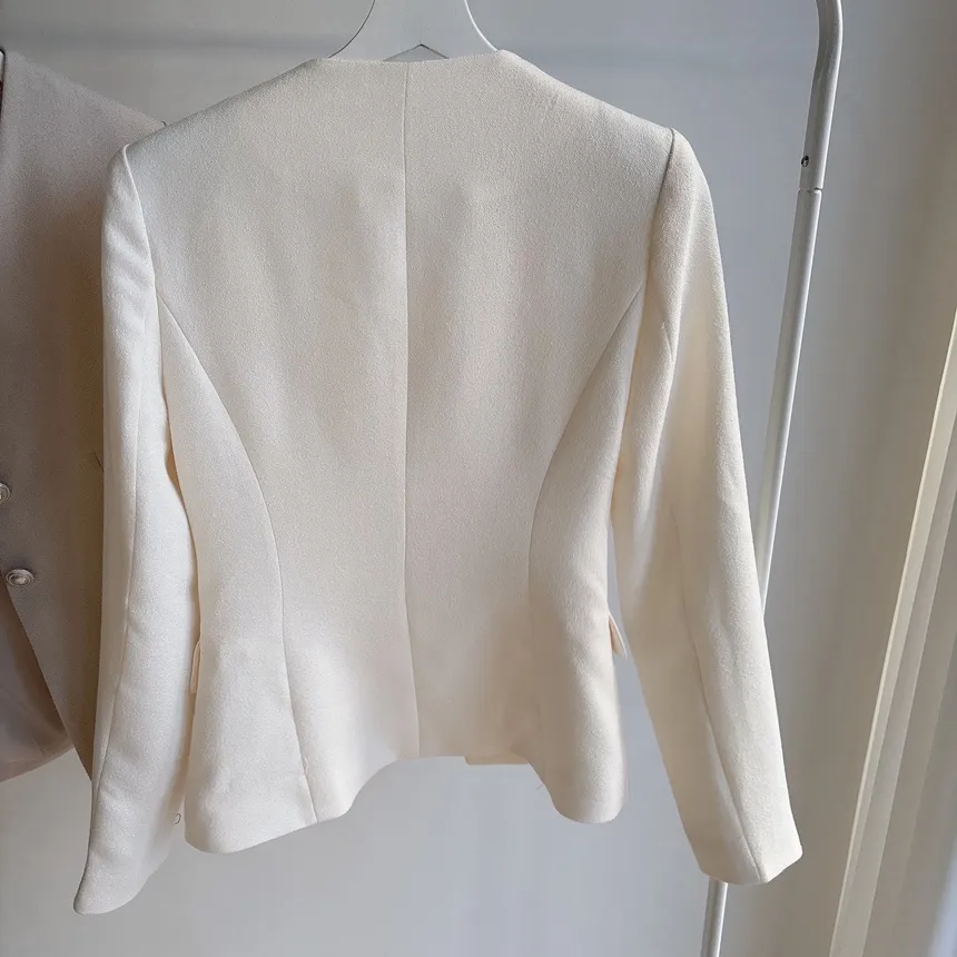 ツイードVネック肩パッドフェイクポケットジャケット | mirangmirang | 詳細画像67