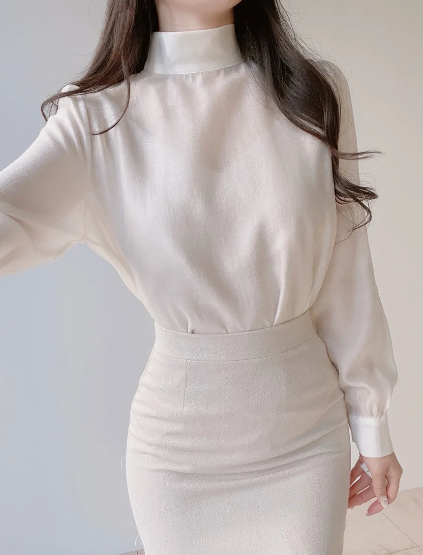 ツイードHラインミディスリットシンプルスカート | mirangmirang | 詳細画像34