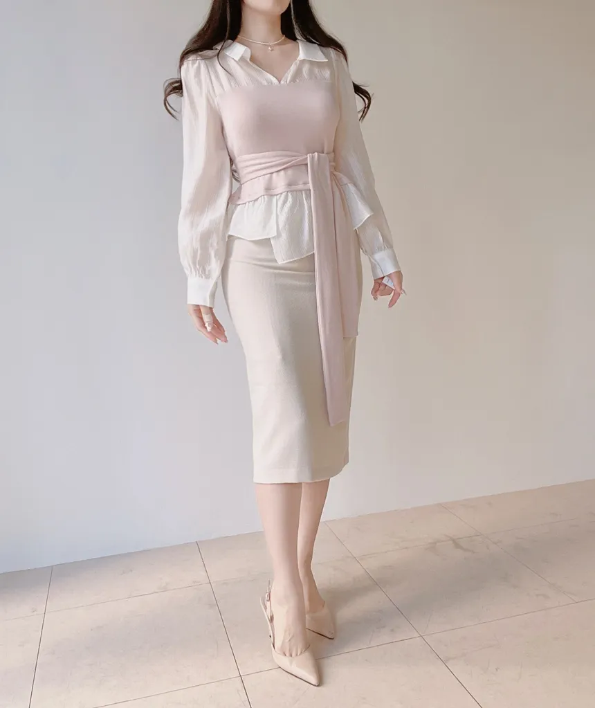 ツイードHラインミディスリットシンプルスカート | mirangmirang | 詳細画像60